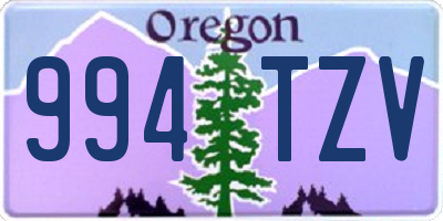 OR license plate 994TZV