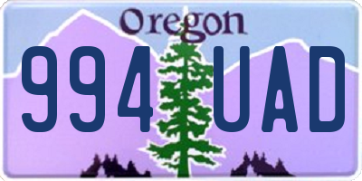 OR license plate 994UAD