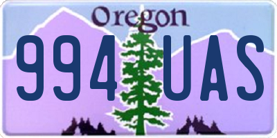 OR license plate 994UAS