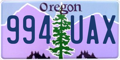 OR license plate 994UAX