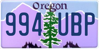 OR license plate 994UBP