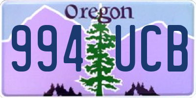 OR license plate 994UCB
