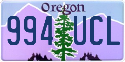 OR license plate 994UCL