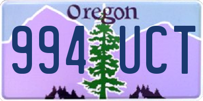 OR license plate 994UCT