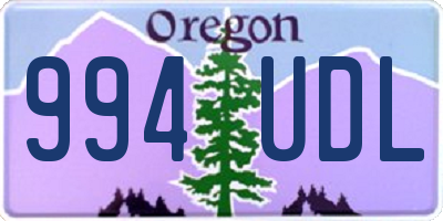 OR license plate 994UDL