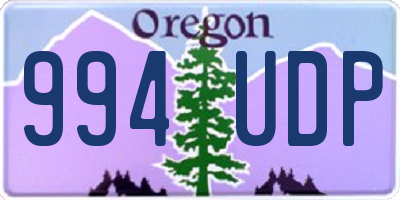 OR license plate 994UDP