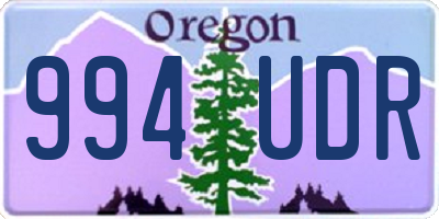 OR license plate 994UDR