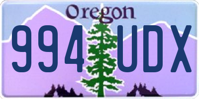 OR license plate 994UDX