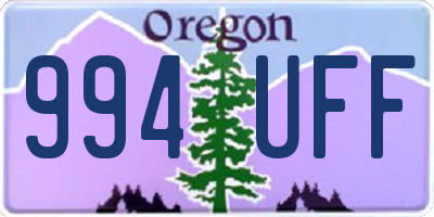 OR license plate 994UFF