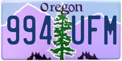 OR license plate 994UFM