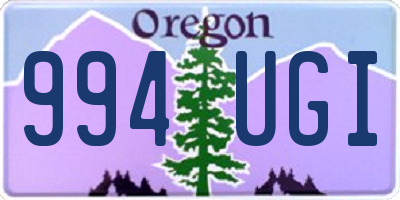 OR license plate 994UGI