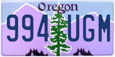OR license plate 994UGM