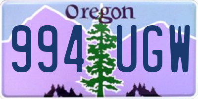 OR license plate 994UGW
