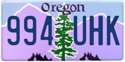 OR license plate 994UHK