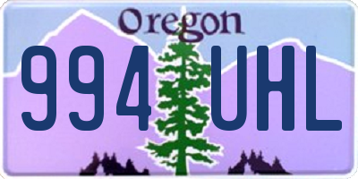 OR license plate 994UHL