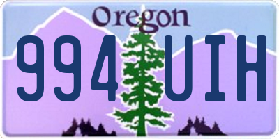 OR license plate 994UIH