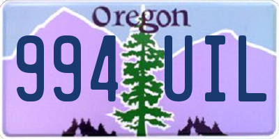 OR license plate 994UIL