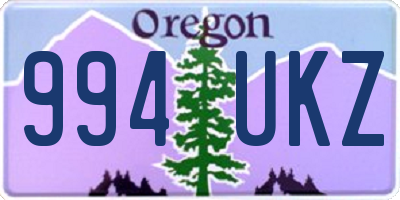 OR license plate 994UKZ