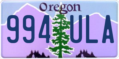 OR license plate 994ULA