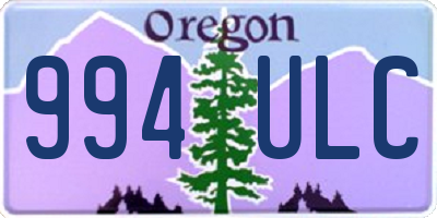 OR license plate 994ULC