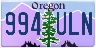 OR license plate 994ULN