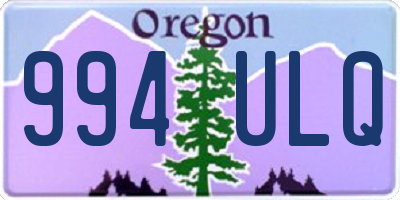 OR license plate 994ULQ