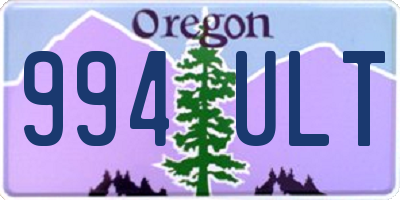 OR license plate 994ULT