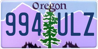 OR license plate 994ULZ