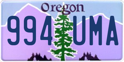 OR license plate 994UMA