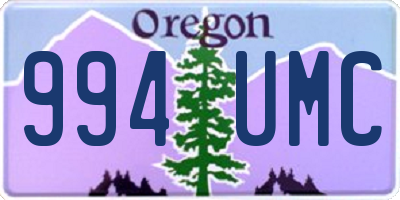 OR license plate 994UMC