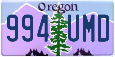 OR license plate 994UMD