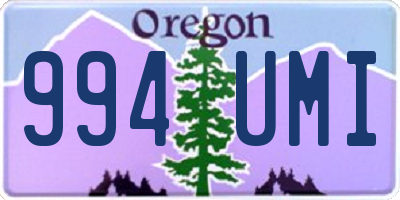 OR license plate 994UMI