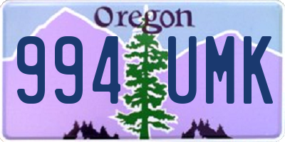 OR license plate 994UMK