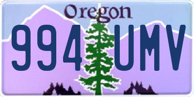 OR license plate 994UMV