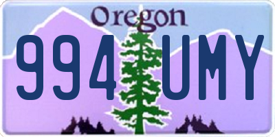 OR license plate 994UMY