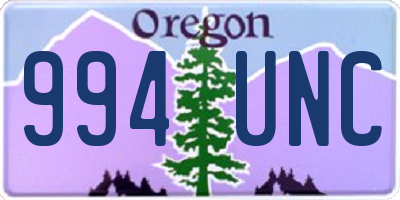 OR license plate 994UNC