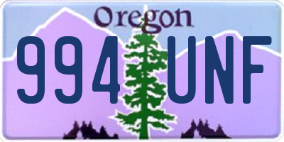 OR license plate 994UNF