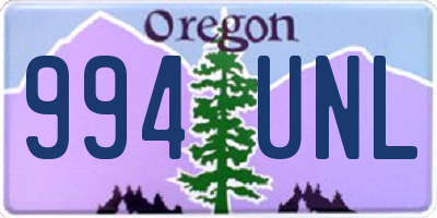 OR license plate 994UNL