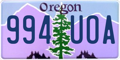 OR license plate 994UOA