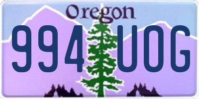 OR license plate 994UOG
