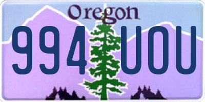 OR license plate 994UOU