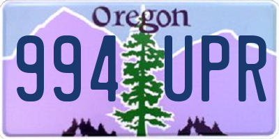 OR license plate 994UPR