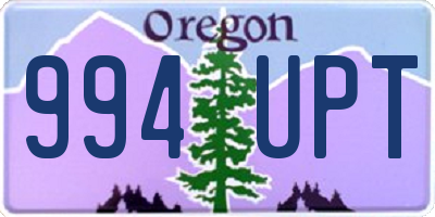 OR license plate 994UPT