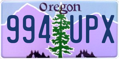 OR license plate 994UPX