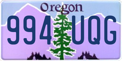 OR license plate 994UQG