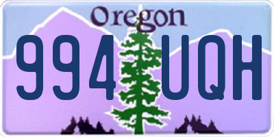 OR license plate 994UQH