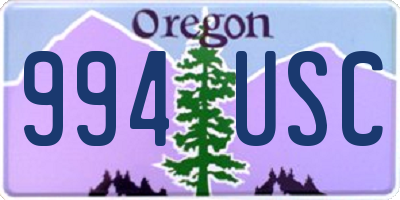 OR license plate 994USC