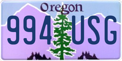 OR license plate 994USG