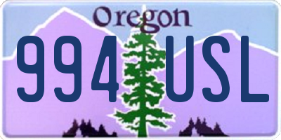 OR license plate 994USL