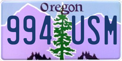 OR license plate 994USM